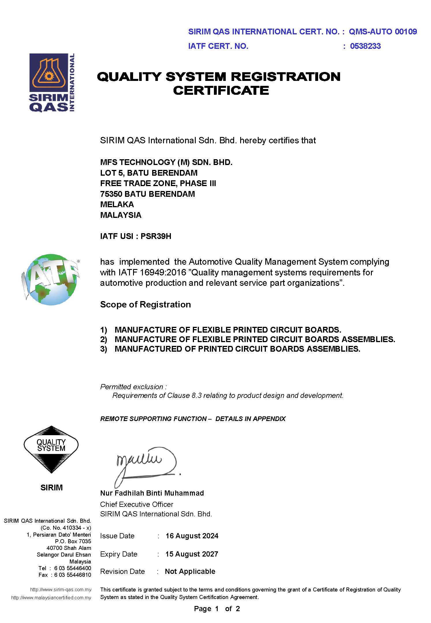 IATF 16949:2016